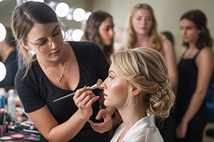 A professional rider on a horse